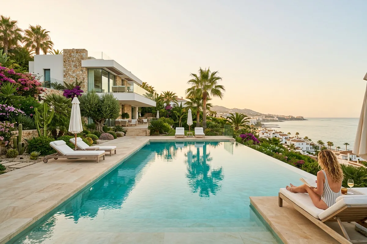 Swimming Pools setup on a Mediterranean terrace in Fuengirola, Costa del Sol